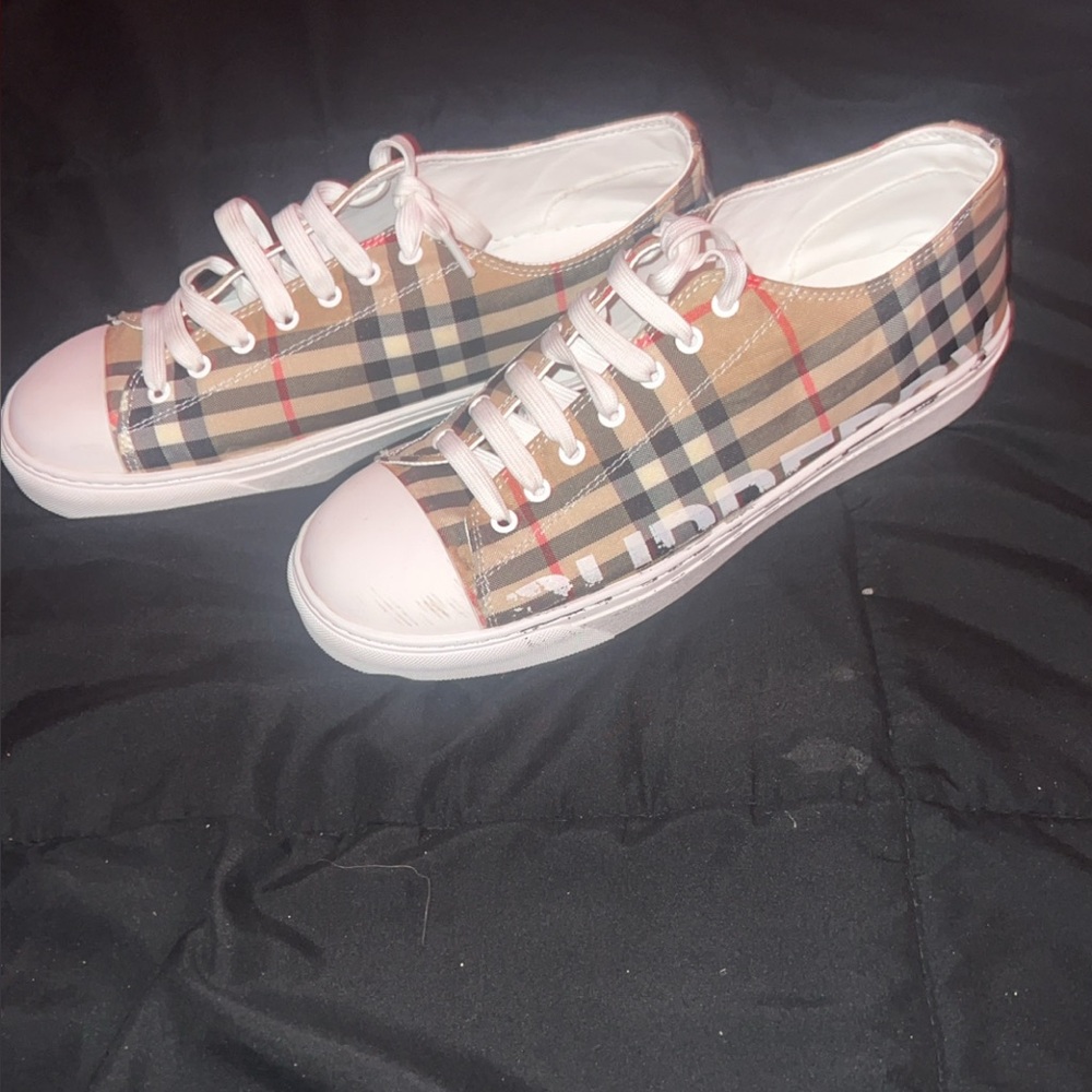Plaid Canvas Low-Top Sneakers – Casual Streetwear Style - Picture 5 of 7